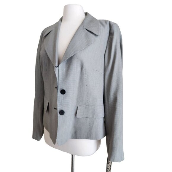 Vintage DKNY Wool Blazer Jacket Size 12‎ Dead Stock USA Union Made MSRP $405 NWT - Picture 1 of 16